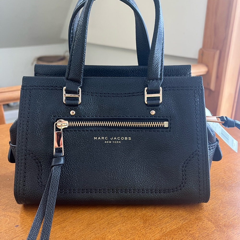 Marc Jacobs Black Textured Satchel